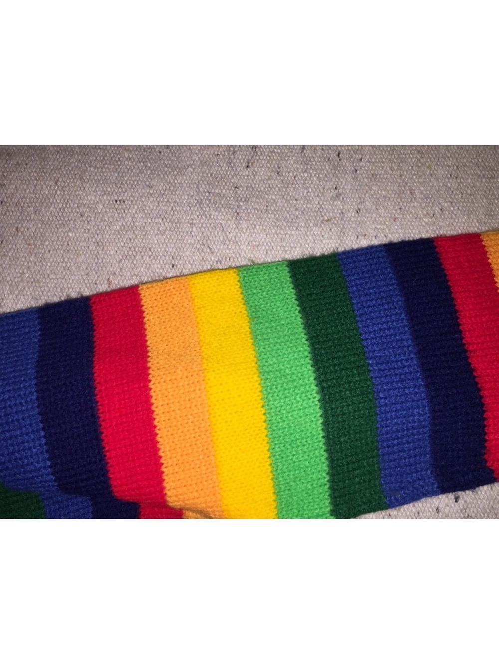 Vintage Kids 70s Primary Colors Rainbow Knit Cardigan Button Striped Boys Girl M - Picture 6 of 8